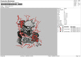 Kakashi Sketch Embroidery File 4 size