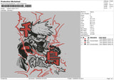 Kakashi Sketch Embroidery File 4 size