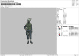 Kakashi Stand Embroidery File 4 Size