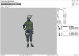Kakashi Stand Embroidery File 4 Size