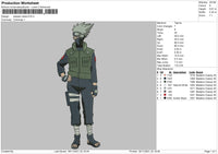 Kakashi Stand Embroidery File 4 Size