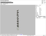 Kanji Bad Bunny Embroidery File 4 size