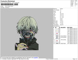 Kan Kaneki Embroidery File 4 size