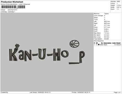 Kanuhop Embroidery File 4 size