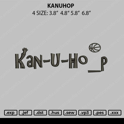 Kanuhop Embroidery File 4 size