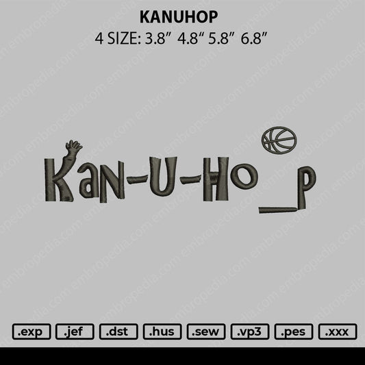 Kanuhop Embroidery File 4 size