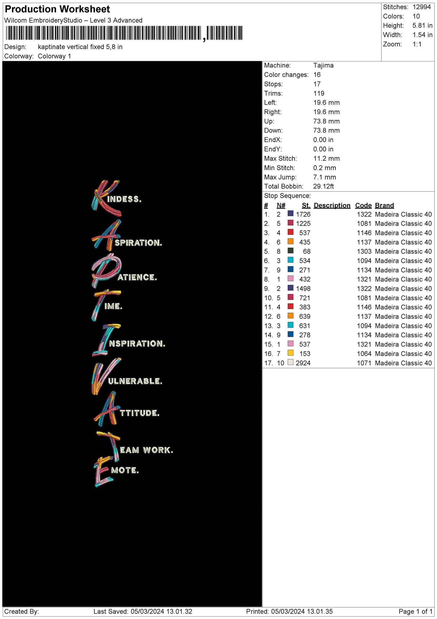 Kaptivatetext V2 Embroidery File 6 sizes