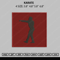 Karate Embroidery File 4 size