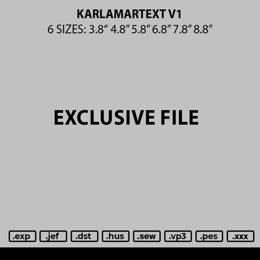 Karlamartext Embroidery Machine Design 2 Files