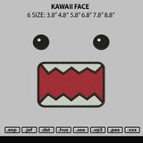 Kawaii Face Embroidery File 6 sizes