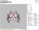 Kawaii Kitsune Embroidery File 4 size