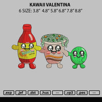 Kawaii Valentina Embroidery File 6 sizes