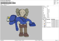 Kaws Color V2 Embroidery File 4 size