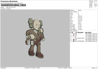 Kaws Color V3 Embroidery File 4 size