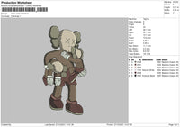Kaws Color V3 Embroidery File 4 size