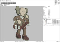 Kaws Color V3 Embroidery File 4 size