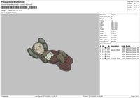 Kaws Color V4 Embroidery File 4 size