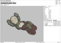 Kaws Color V4 Embroidery File 4 size