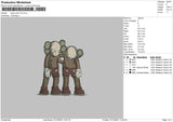 Kaws Color V5 Embroidery File 4 size