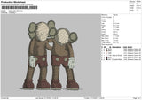 Kaws Color V5 Embroidery File 4 size
