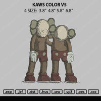 Kaws Color V5 Embroidery File 4 size