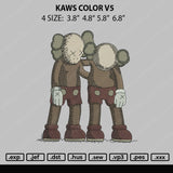 Kaws Color V5 Embroidery File 4 size