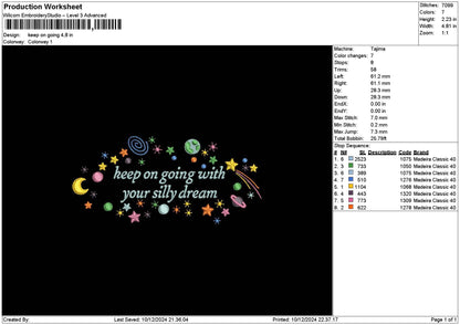 Ongoingtext Embroidery File 6 sizes
