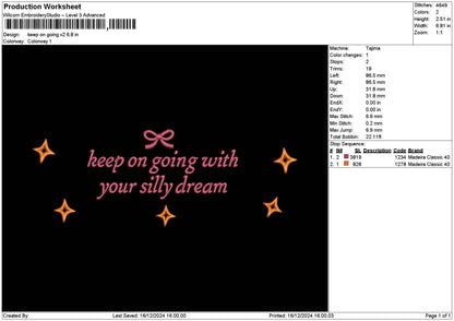 Ongoingtext V02 Embroidery File 6 sizes