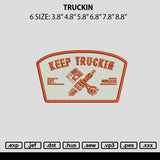 Truckin Embroidery File 6 sizes