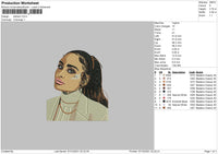 Kehlani Embroidery File 4 size