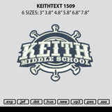 Keithtext 1509 Embroidery File 6 sizes