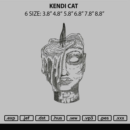 Kendi C Embroidery File 6 sizes