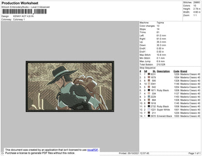Kenny Aot Embroidery File 4 size