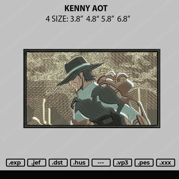 Kenny Aot Embroidery File 4 size