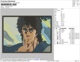 Kenshiro Embroidery File 4 size