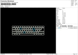 Keyboard Embroidery File 4 size