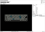 Keyboard Embroidery File 4 size