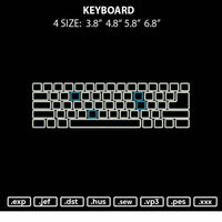 Keyboard Embroidery File 4 size