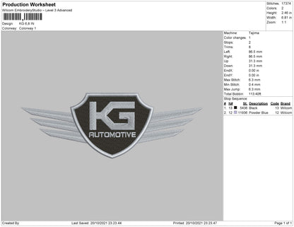 KG Embroidery File 4 size