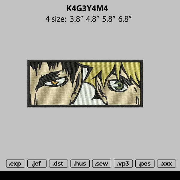 Kageyama Rectangle Embroidery File 4 size