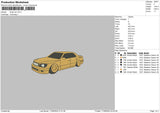 Khaki Car Embroidery File 4 size
