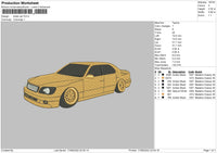 Khaki Car Embroidery File 4 size