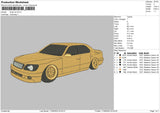 Khaki Car Embroidery File 4 size
