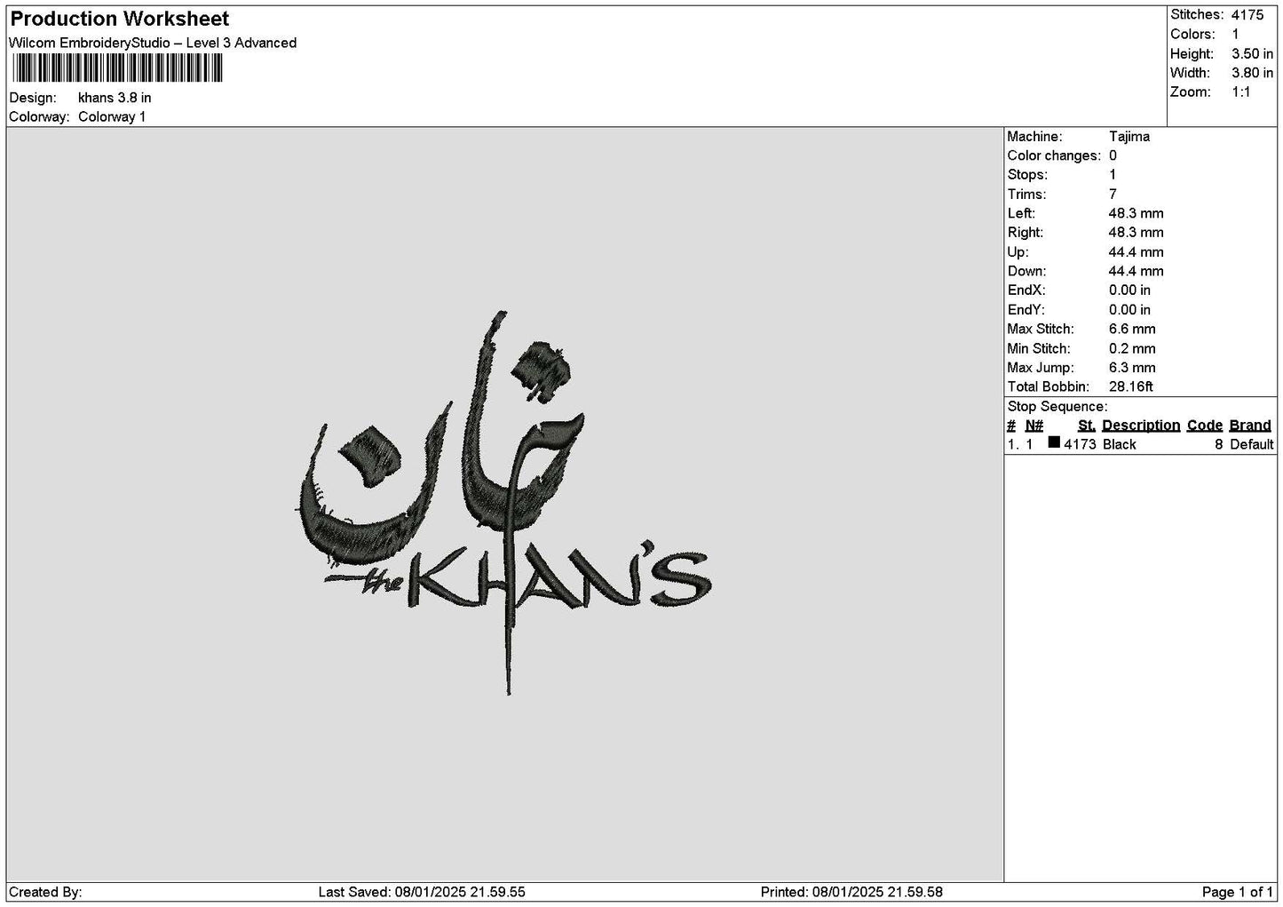 Khantext Embroidery File 6 sizes