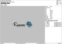 Kianatext Embroidery File 6 sizes