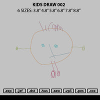 Kids Drawing 002 Embroidery File 6 sizes