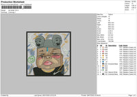 Kid Dollar Embroidery File 8 sizes