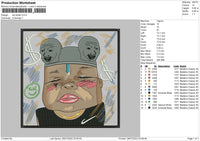 Kid Dollar Embroidery File 8 sizes