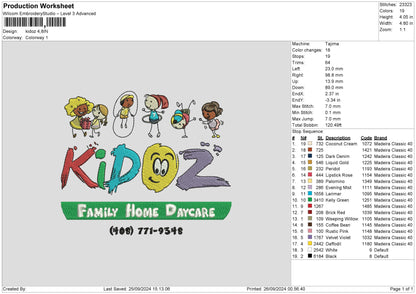Familytext 02 Embroidery File 6 sizes