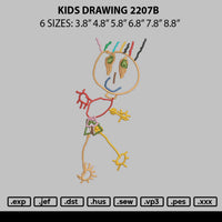 Kids Drawing 2207b Embroidery File 6 sizes